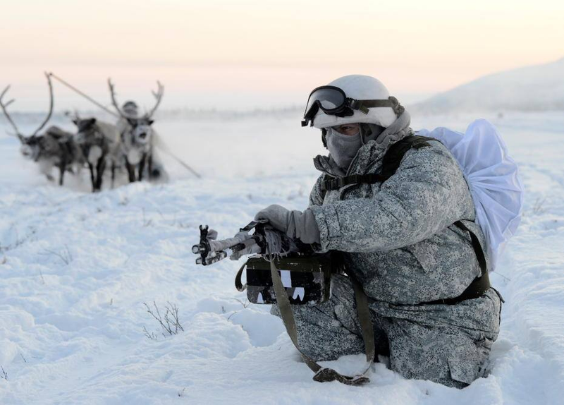 Illustration for article titled Russian Soldiers Go Native For Arctic Ops Using Reindeer And DogsledsĀ